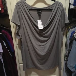NWT Lane Bryant Gray shirt plus size 26/28